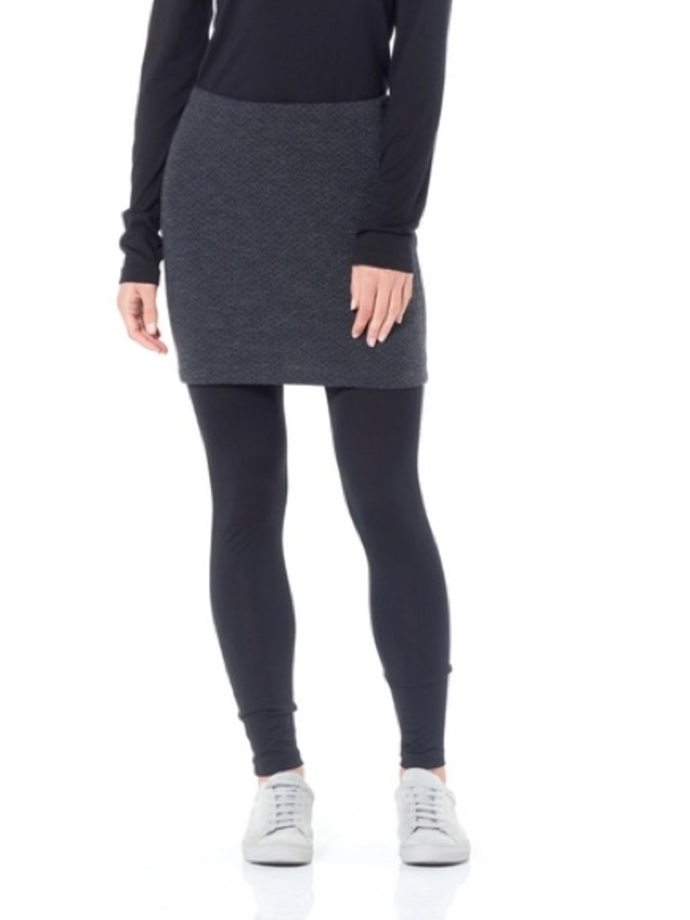 Icebreaker Affinity Mountain Dash Skirt Merino Wool Dark Grey Size Medium